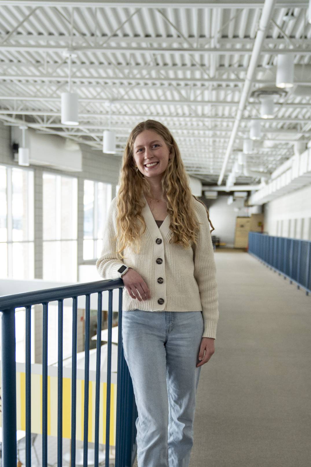 Rachel Pott stands outdoors on the North Central Michigan College campus