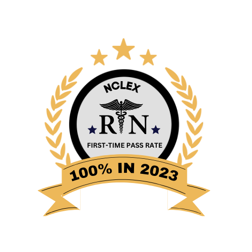NCLEX 100% pass rate badge