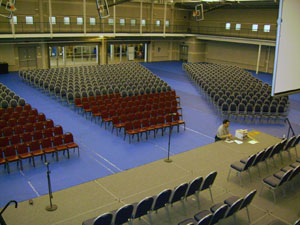 Photo of gymnasium conference space