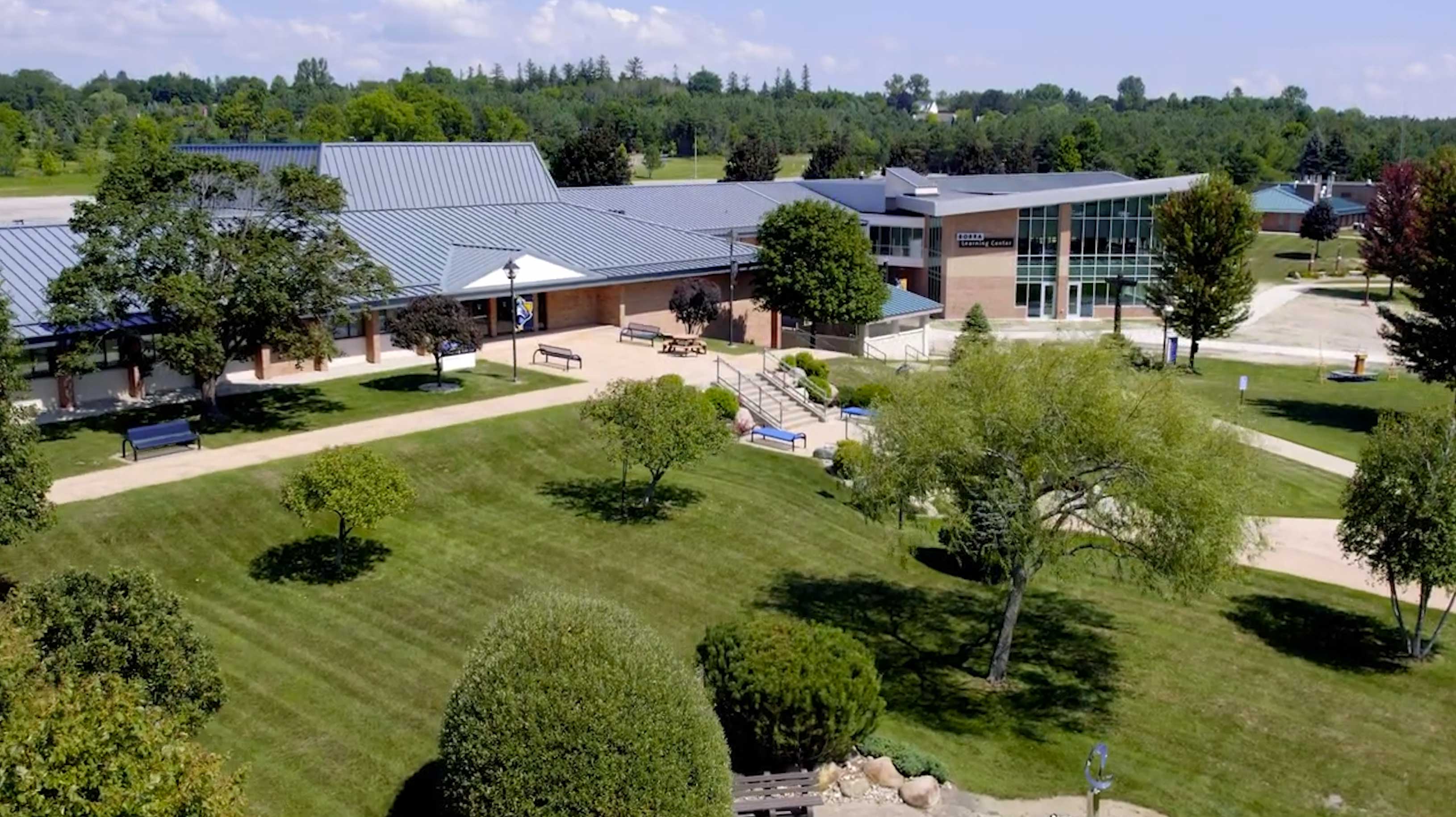 arial photo of north central campus