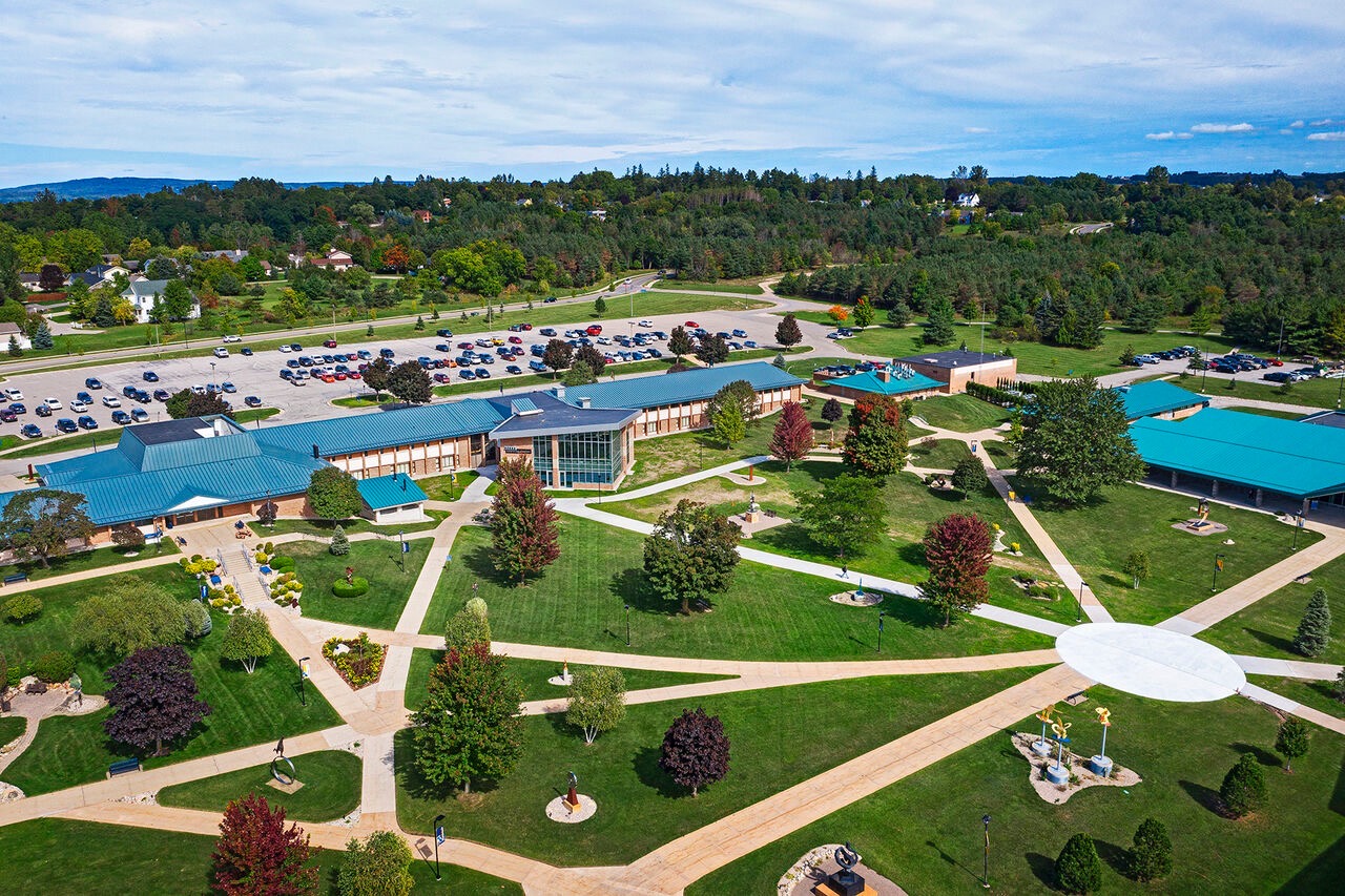 Aerial photo of campus