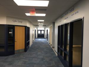 Interior of building, hallway