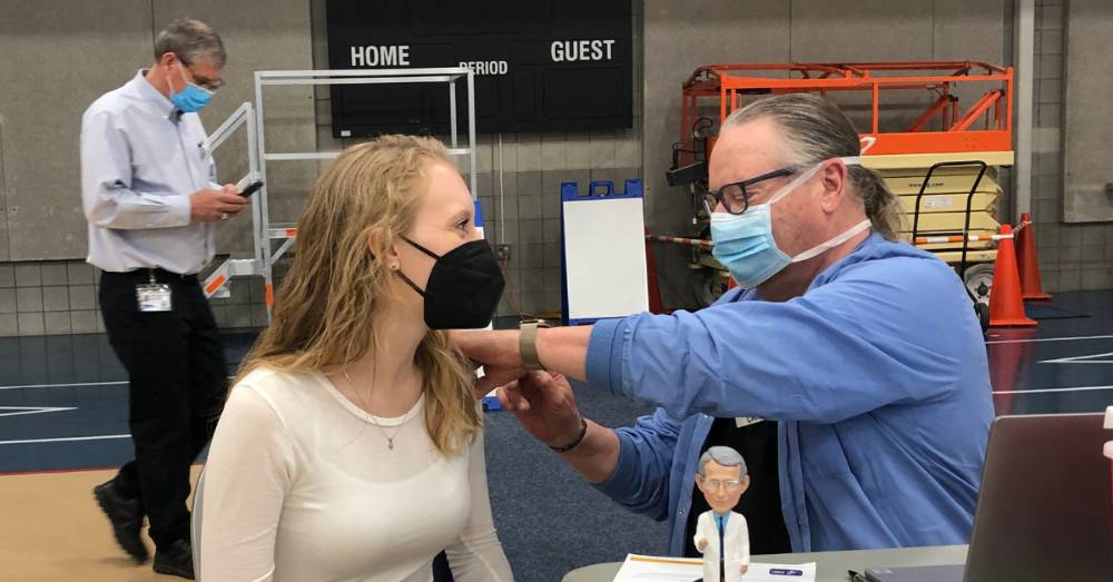 Person getting a vaccine