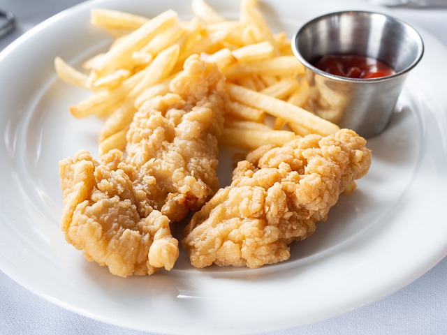 Chicken tenders and fries