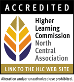 Higher Learning Commission accredited status logo