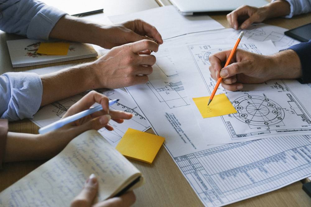 Closeup of hands during business meeting