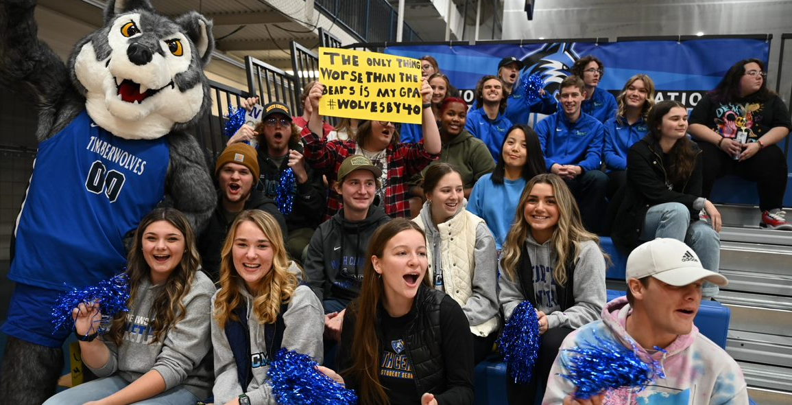 NCMC students cheering at a game