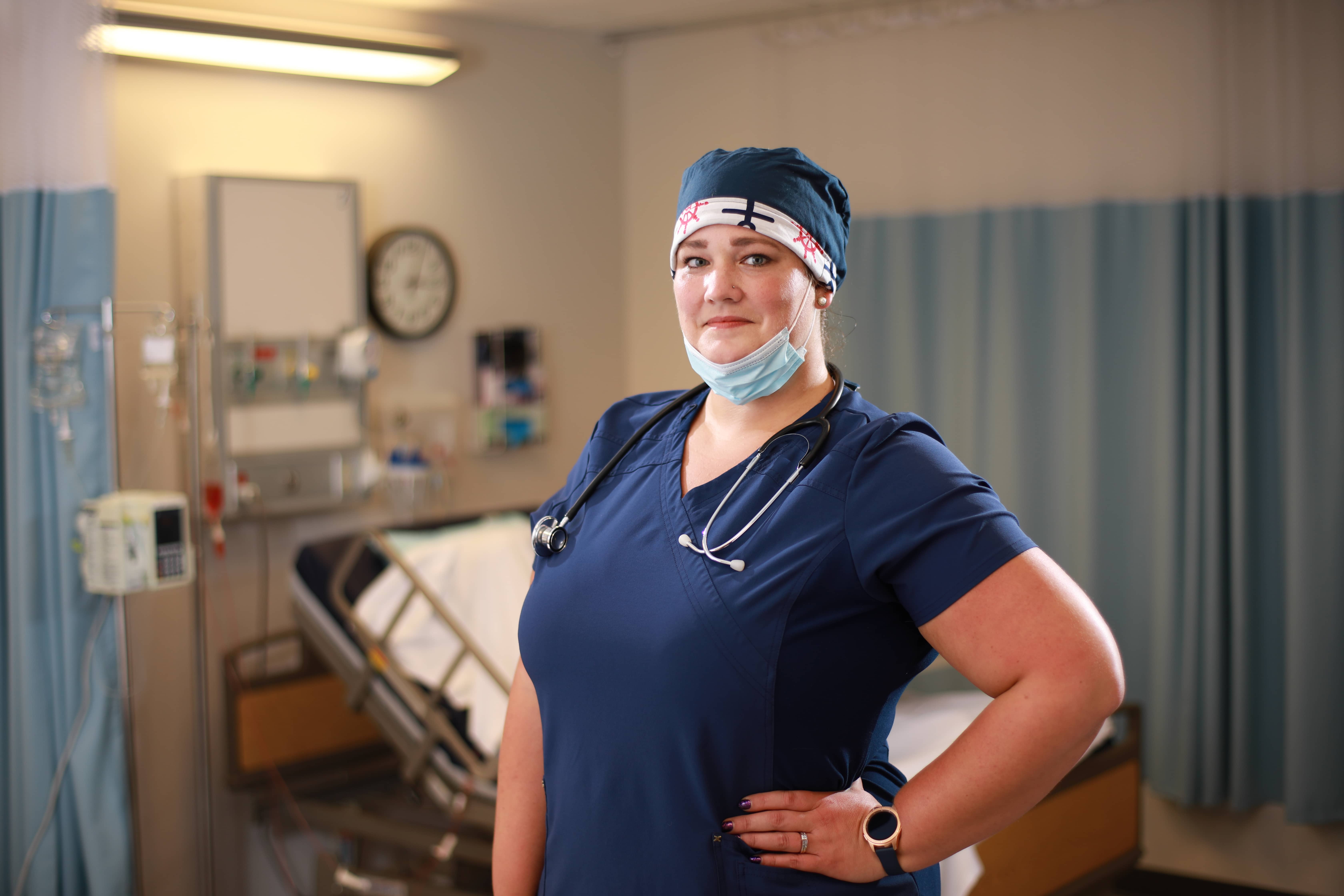 Nurse in hospital room