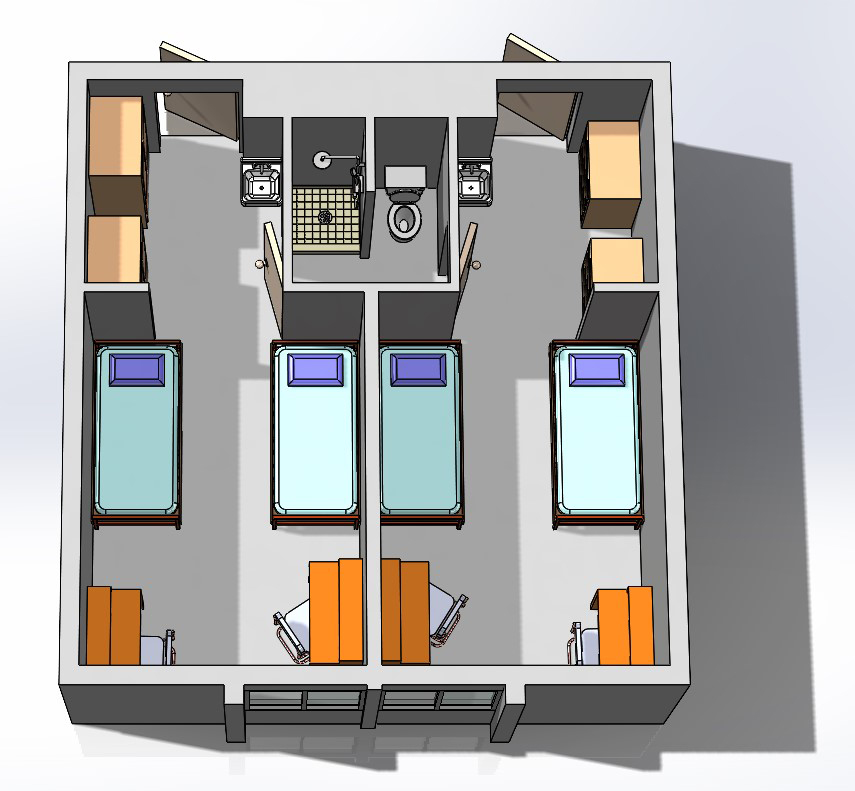 North Central Dorm Room diagram