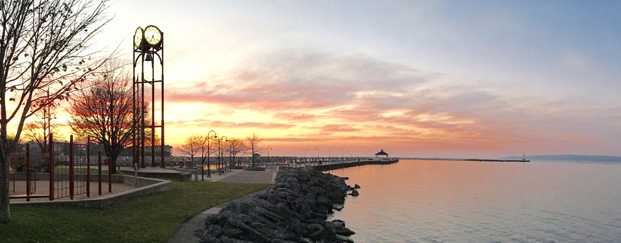 Little Traverse Bay Marina in Petoskey at Sunset